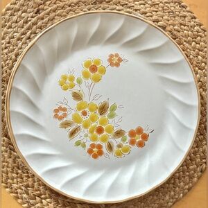 vintage sculptura “gaiety” stoneware plates